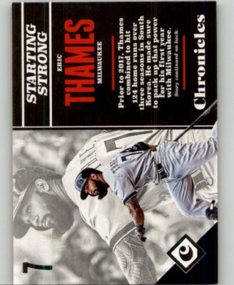2017 Panini Chronicles Eric Thames #62 SN Milwaukee Brewers - Image 1 of 2