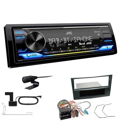 JVC KD-X472DBT Media Autoradio Bluetooth DAB+ für Opel Corsa D stealth black - Bild 1 von 4