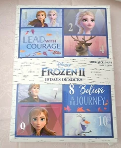 Disney Frozen II 10 Days of Socks Gift Set Size 10.5-4 Anna, Elsa, Olaf NEW ! - Picture 1 of 3