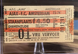Ticket Johan Cruyff Farewell Game Ajax -FC Amsterdam 19-8-1973 - Bild 1 von 2