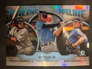 2019 Bowman Chrome - RAYS Talent Pipeline - Hernandez Solak Honeywell #TB-TBR - Picture 1 of 2