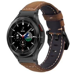 No Gaps Leather Wristband For Samsung Galaxy Watch Gen 4 5 6 7 40 44m Classic 47 - Picture 1 of 15