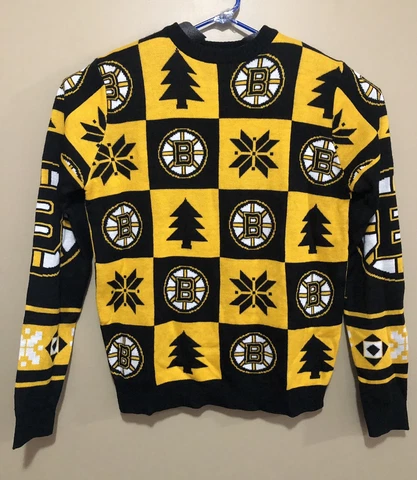 Men’s M Boston Bruins NHL Hockey Christmas Sweater Cover