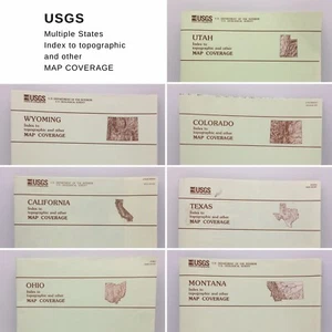 USGS Index Topographic Map Utah Ohio Texas Colorado California Wyoming Montana - Picture 1 of 8