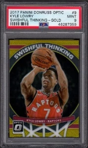 2017 Kyle Lowry Panini Donruss Optic #9 Swishful Thinking-Gold /10 Graded PSA 9 - Bild 1 von 2