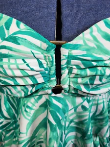 Catalina Tropical Floral Tankini Swim Suit Top Women S Green Adjustable - Picture 1 of 7