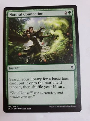 MTG Magic The Gathering Card Natural Connection Instant Green Battle of Zendikar - Image 1 of 2