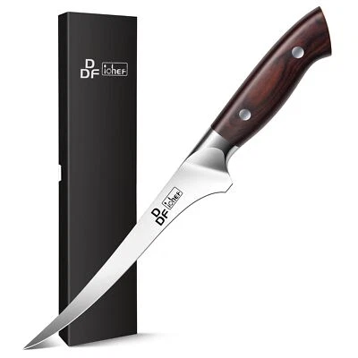 DDF IOHEF Fillet Knife 7 Inch Professional Boning Knife High Carbon Japanese Stainless ...