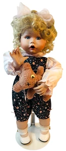 1991 Knowles Porcelain Collector's 14” Doll 4305A By Jan Goodyear W/Stand~Box - Picture 1 of 11