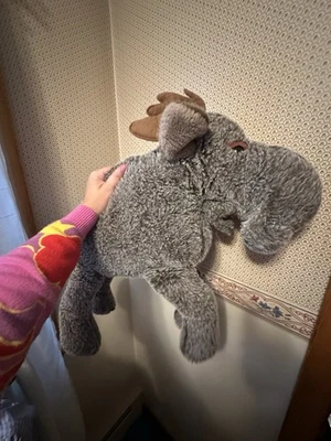 VTG '87-  Cuddle Toys By Douglas - Large Plush Moose-  22”- Made in NH-  USA - Image 1 of 4