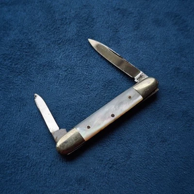 Perlmutt Taschenmesser GARANTIE SOLINGEN Aufschrift Vintage Alt Collective Rar - Bild 1 von 4