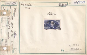 Francia 1938 Yv 398 Ader Aviation usado en archivo antiguo fijo con bisagra (GX) - Imagen 1 de 1