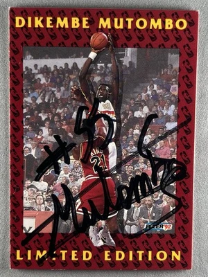 Dikembe Mutombo 1992 Fleer Limited Edition On Card Auto SSP - #11 - Image 1 of 3