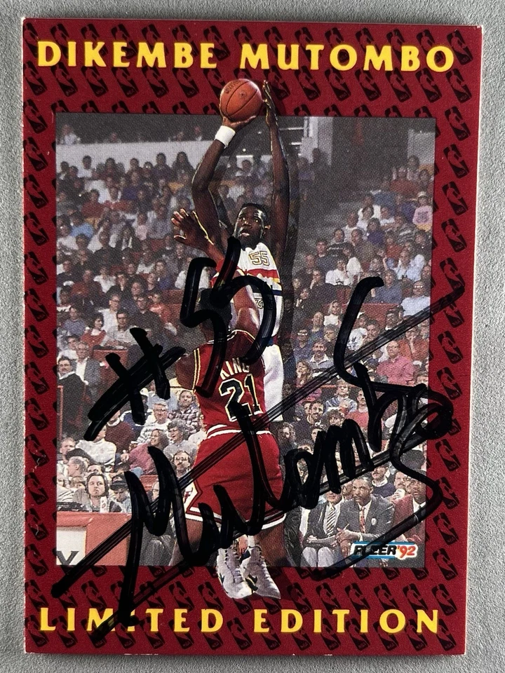 Dikembe Mutombo 1992 Fleer Limited Edition On Card Auto SSP - #11 - Image 1 of 3