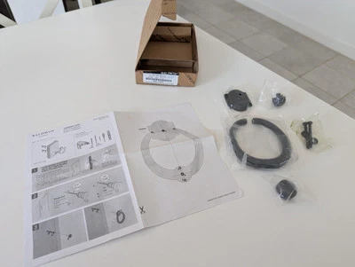 Llamador de puerta de latón macizo estilo anillo Baldwin bronce veneciano 9BR7003-001 Foto 1 de 4