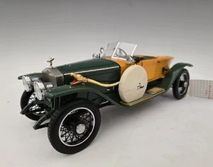 Franklin Mint 1914 Rolls Royce "Silver Ghost" Diecast & Wood 1:24 Scale - Picture 1 of 14
