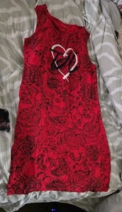 Tommy Hilfiger abito smanicato rosso floreale donna taglia S - Foto 1 di 4