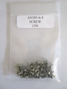 AN505-6-4 Flat Countersunk Screw 6-32 x 1/4" Slotted Steel - Lot of 50 - Picture 1 of 4