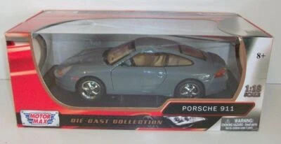 Motormax 1/18 Scale - 73101 Porsche 911 Coupe Grey - Photo 1/2