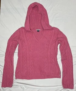 Polo Ralph Lauren maglione con cappuccio scollo a V 100% cotone rosa donna taglia M - Foto 1 di 6