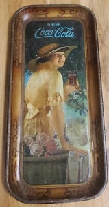 Original 1916 Coca-Cola Elaine Tray Stelad 19 x 8.5 - Picture 1 of 5