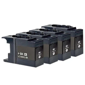 4 cartuchos de tinta negra compatibles con Brother MFC-J5910DW J6710DW LC-1280 - Imagen 1 de 2