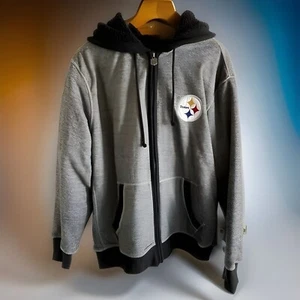 Pittsburgh Steelers NFL Proline Herren Unisex XL schwerer Reißverschluss Hoodie Jacke gebraucht, in einwandfreiem Zustand - Bild 1 von 10