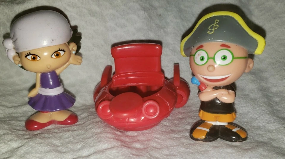 Figura PVC Little Einstein's Pirate Leo June y Pat Pat Rocket Mattel Disney 2007 Foto 1 de 4