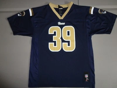 Camiseta deportiva azul de los St. Louis Rams #39 Steven Jackson juvenil pantalla XL equipo NFL Foto 1 de 4