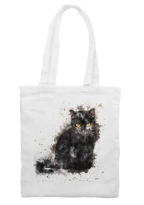Gato Negro Dibujo Hombro Bolso Compras - Imagen 1 de 1
