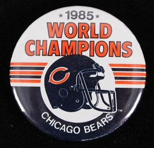 1985 Chicago Bears World Champions 2 1/4" Pinback Button - Picture 1 of 1