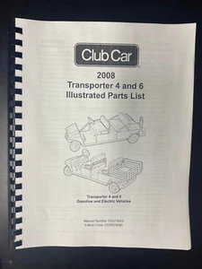 2008 Gas-Electric Golf Cart Workshop Manual Fits Club Car Transporter 4 & 6 - Picture 1 of 9