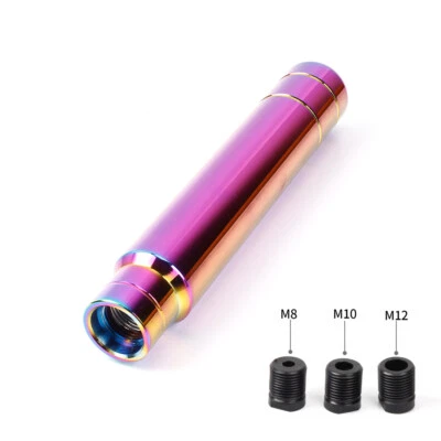 Universal 180MM Manual Gear Shift Knob Shifter Lever w/ M8 M10 M12 Adapters - Image 1 of 4