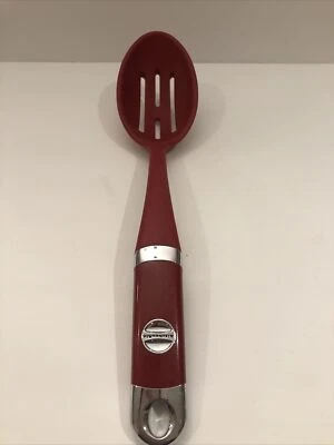 KitchenAid Professional Empire Red Silicone Slotted Spoon GUC! - Image 1 of 4