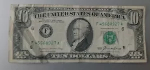 1985 $10 Dollar Note Federal Reserve of Atlanta F45668927A - Picture 1 of 2