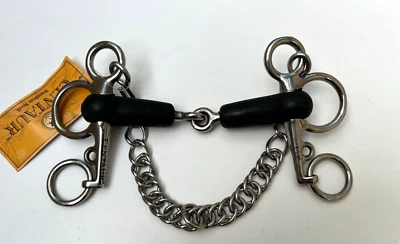 Nueva broca de buque cubierta de goma Centaur Pelham caballo pequeño/pony grande 4 3/4" Foto 1 de 4