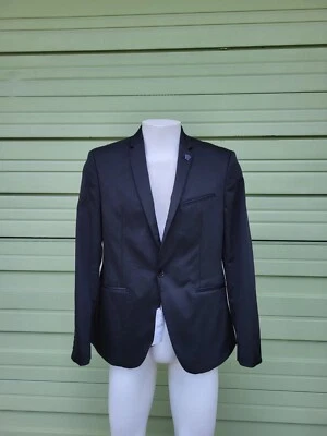 New ZARA MAN Black Suit Jacket Blazer Button Front Long Sleeve Size 44  Y833 - Image 1 of 4