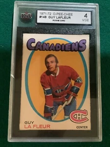 GUY LAFLEUR 1971-72 O-Pee-Chee Rookie RC Montreal Canadiens Hockey Card 148 KSA4 - Picture 1 of 2