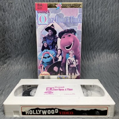 Barney Once Upon a Time VHS 1996 Vintage Cartoon Classic Collection White Tape - Image 1 of 4