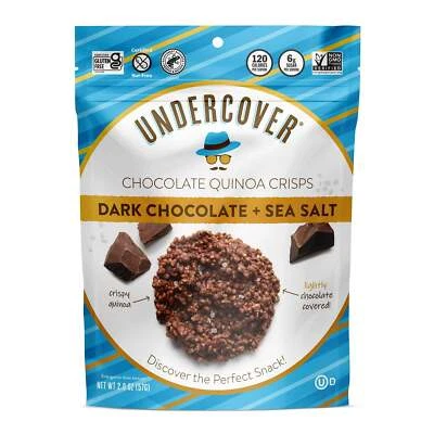 Undercover Chocolate Quinoa Crisps Dark Chocolate & Sea Salt 2 Oz Pack Of 4 - Image 1 of 4