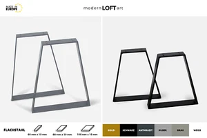 2x TISCHBEINE TISCHGESTELL TISCHKUFEN METALL STAHL TISCHFÜßE INDUSTRIAL TISCH R2 - Bild 1 von 59