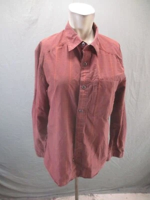 MERRELL Size M Mens Brown Pocket Collar Long Sleeve Button Up Outdoor Shirt 336 - Image 1 of 4