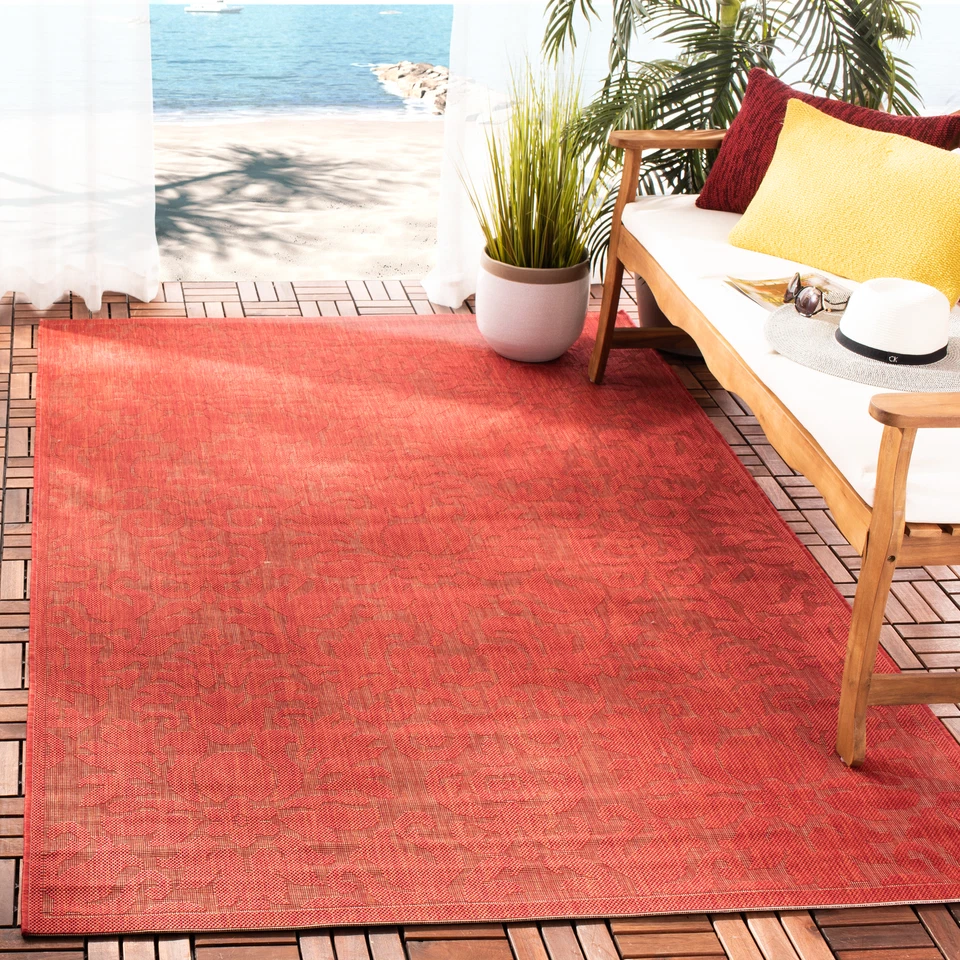 Alfombras de área roja / natural para interiores / exteriores Safavieh - CY2714-3777 Foto 1 de 1