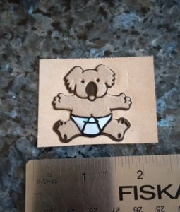 Vintage Stickers Personal Expressions Koala Bear Fuzzy Sticker Mod 1980s - Picture 1 of 5