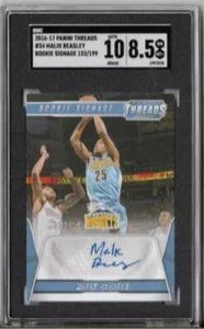 Panini Threads Malik Beasley #34 2016-17 firmado 133/199 SGC 8,5 automático 10 bucks radiocontrol - Imagen 1 de 2