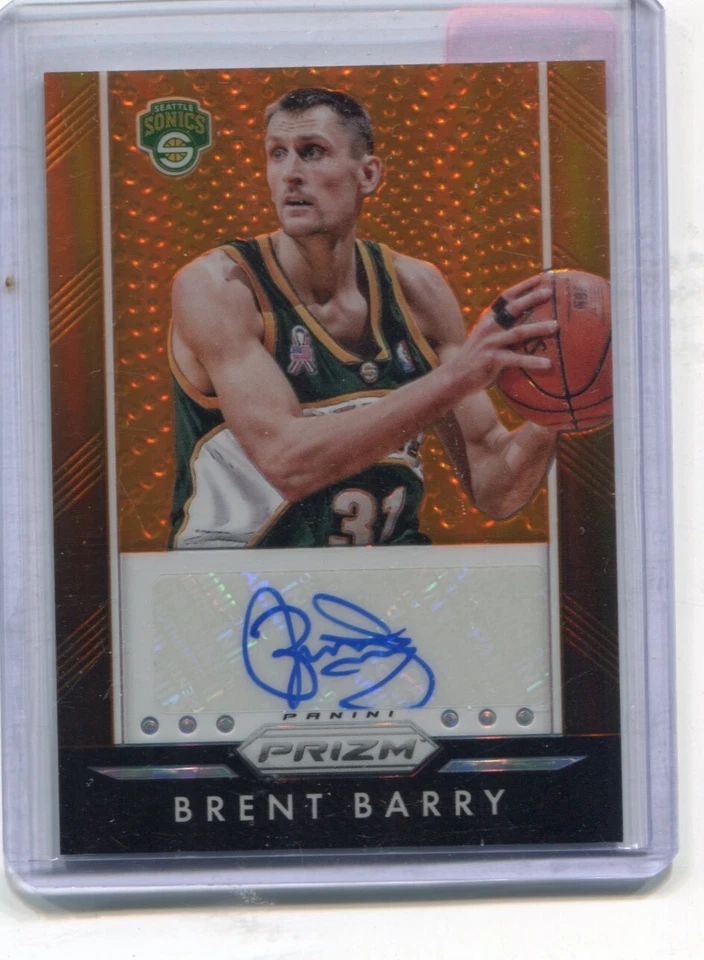 2015-16 Panini Prizm -BRENT BARRY - Orange Autograph - SEATTLE SUPERSONICS #d/65 - Image 1 of 1