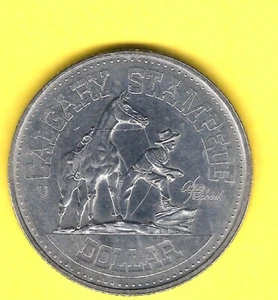 1978 CALGARY STAMPEDE RODEO TRADE DOLLAR - HORSESHOE - COMMONWEALTH GAMES ! - Picture 1 of 2