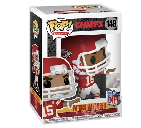Funko Pop! 148 NFL Chiefs Patrick Mahomes II Free Protector NIB Cover