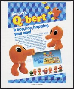 Q'BERT_/_KENNER__Original 1983 Trade AD / ADVERT__plush / action toy promo