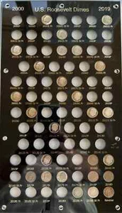U.S. Roosevelt Dimes, 2000-2019, Capital Plastic Holder, 8x14, 26 Coins - Picture 1 of 1